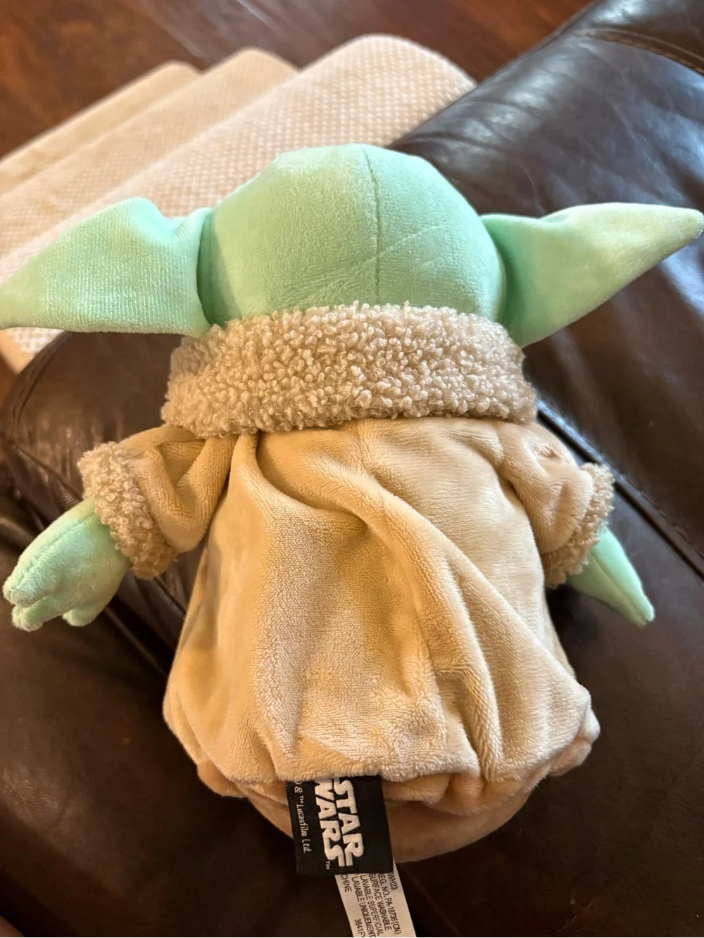 Plush Grogu / Baby Yoda Doll in Mint Green and Tan 8in